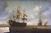 The seizure of the English flagship 'Royal Charles,' captured during the raid on Chatham, June 1667.